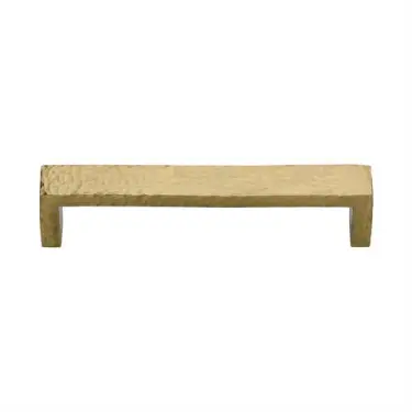 Click Here To Enlarge This Photo Of C4525 160-SB Heritage Brass Cabinet Pull Hammered Wide Metro Design 160mm ctc Satin Brass Finish