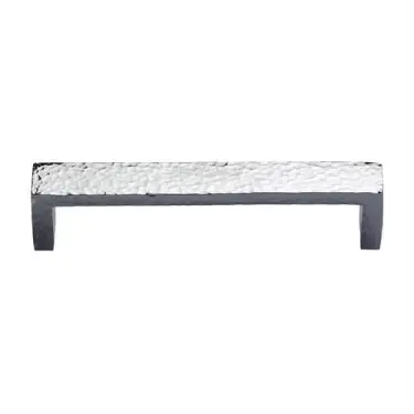 Click Here To Enlarge This Photo Of C4525 192-PC Heritage Brass Cabinet Pull Hammered Wide Metro Design 192mm ctc Polished Chrome Finish