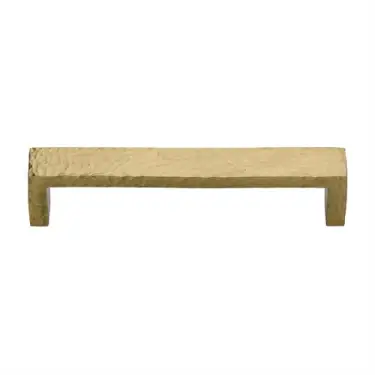 Click Here To Enlarge This Photo Of C4525 192-SB Heritage Brass Cabinet Pull Hammered Wide Metro Design 192mm ctc Satin Brass Finish