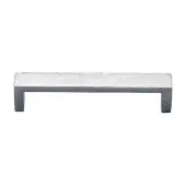 C4525 192-SC Heritage Brass Cabinet Pull Hammered Wide Metro Design 192mm ctc Satin Chrome Finish