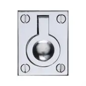 C6337 38-PC Heritage Brass Cabinet Pull Flush Ring Design 38mm Polished Chrome finish