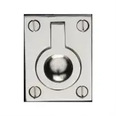 C6337 38-PNF Heritage Brass Cabinet Pull Flush Ring Design 38mm Polished Nickel finish