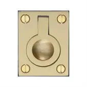 C6337 38-SB Heritage Brass Cabinet Pull Flush Ring Design 38mm Satin Brass finish