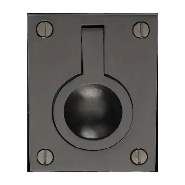 Click Here To Enlarge This Photo Of C6337 50-MB Heritage Brass Cabinet Pull Flush Ring Design 50mm Matt Bronze finish