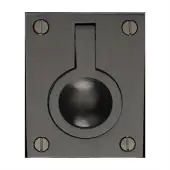 C6337 50-MB Heritage Brass Cabinet Pull Flush Ring Design 50mm Matt Bronze finish