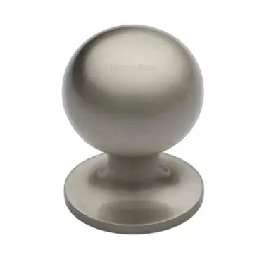 Click Here To Enlarge This Photo Of C8321 32-SN Heritage Brass Cabinet Knob Ball Design 32mm Satin Nickel finish