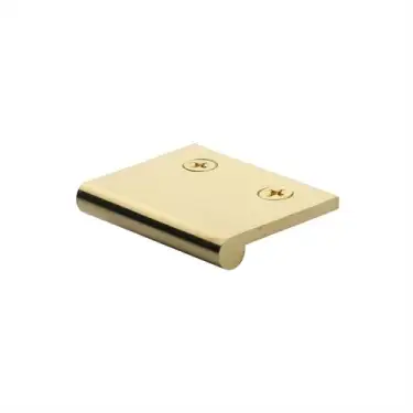 Click Here To Enlarge This Photo Of EP50-38-PB Heritage Brass EP Edge Pull Cabinet Handle 50mm Polished Brass finish
