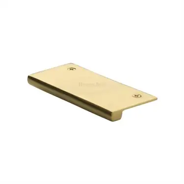 Click Here To Enlarge This Photo Of EPT100-38-PB Heritage Brass EPT Edge Pull Cabinet Handle 100mm Polished Brass finish