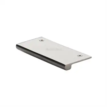 Click Here To Enlarge This Photo Of EPT100-38-PNF Heritage Brass EPT Edge Pull Cabinet Handle 100mm Polished Nickel finish