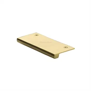 Click Here To Enlarge This Photo Of EPT50-38-PB Heritage Brass EPT Edge Pull Cabinet Handle 50mm Polished Brass finish