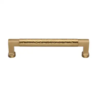 Click Here To Enlarge This Photo Of HAM0312 101-SB Heritage Brass Hammered Cabinet Pull 101mm Satin Brass finish