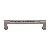 HAM0312 320-SN Heritage Brass Cabinet Pull Bauhaus Hammered Design 320mm ctc Satin Nickel Finish