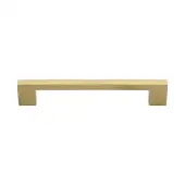HAM0337 320-SB Heritage Brass Cabinet Pull Metro Hammered Design 320mm ctc Satin Brass Finish