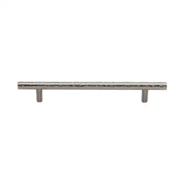 Click Here To Enlarge This Photo Of HAM0361 160-SN Heritage Brass Cabinet Pull T-Bar Hammered Design 160mm ctc Satin Nickel Finish