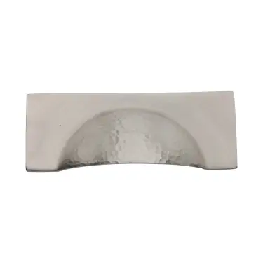 Click Here To Enlarge This Photo Of HAM2764-SN Heritage Brass Drawer Cup Pull Hampshire Hammered Design 57mm ctc Satin Nickel Finish