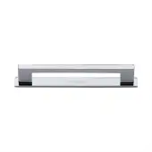 PL0337 128-PC Heritage Brass Cabinet Pull Metro Design with Plate 128mm ctc Polished Chrome Finish