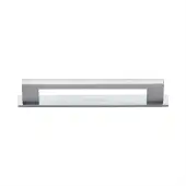 PL0337 128-SC Heritage Brass Cabinet Pull Metro Design with Plate 128mm ctc Satin Chrome Finish