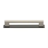 PL0337 160-BSN Heritage Brass Cabinet Pull Metro Design with Plate 160mm ctc Matt Bronze/Satin Nickel Finish