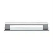 PL0337 160-SC Heritage Brass Cabinet Pull Metro Design with Plate 160mm ctc Satin Chrome Finish
