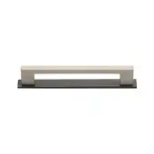 PL0337 96-BSN Heritage Brass Cabinet Pull Metro Design with Plate 96mm ctc Matt Bronze/Satin Nickel Finish