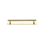 PL4410 96-PB Heritage Brass Cabinet Pull Step Design with Plate 96mm ctc Polished Brass Finish