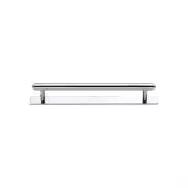 PL4410 96-PC Heritage Brass Cabinet Pull Step Design with Plate 96mm ctc Polished Chrome Finish