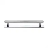 PL4422 160-PC Heritage Brass Cabinet Pull Hexagonal Design with Plate 160mm ctc Polished Chrome Finish