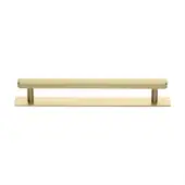 PL4422 160-SB Heritage Brass Cabinet Pull Hexagonal Design with Plate 160mm ctc Satin Brass Finish