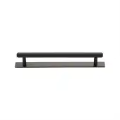 PL4458 128-MB Heritage Brass Cabinet Pull Knurled Design with Plate 128mm ctc Matt Bronze Finish