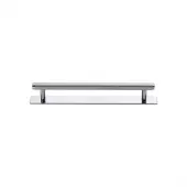 PL4458 96-PC Heritage Brass Cabinet Pull Knurled Design with Plate 96mm ctc Polished Chrome Finish