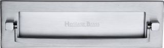 V830-SC Heritage Brass Postal Knocker Satin Chrome Finish