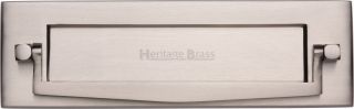V830-SN Heritage Brass Postal Knocker Satin Nickel Finish
