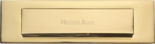 V842-PB Heritage Brass Gravity Letterplate Polished Brass Finish