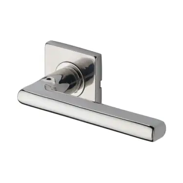 Click Here To Enlarge This Photo Of SS-SQ-182-P M.Marcus 'Steel Line' Apollo Lever on Square Rose Polished Stainless Steel Finish