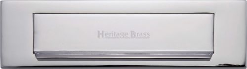 Click Here To Enlarge This Photo Of V842-PC Heritage Brass Gravity Letterplate Polished Chrome Finish