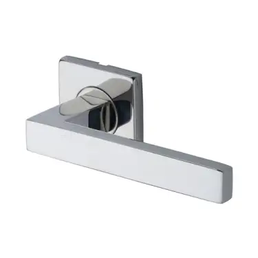 Click Here To Enlarge This Photo Of SS-SQ662-P M.Marcus 'Steel Line' Latitude Lever on Square rose Polished Stainless Steel Finish