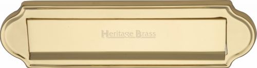 Click Here To Enlarge This Photo Of V843-PB Heritage Brass Gravity Letterplate Polished Brass Finish