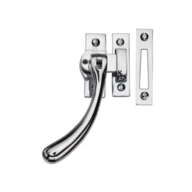 Click Here To Enlarge This Photo Of V1008L MP/HP-PC Heritage Brass Lockable Casement Window Fastener Ball Design  Polished Chrome Finish
