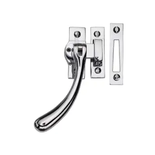 V1008L MP/HP-PC Heritage Brass Lockable Casement Window Fastener Ball Design  Polished Chrome Finish
