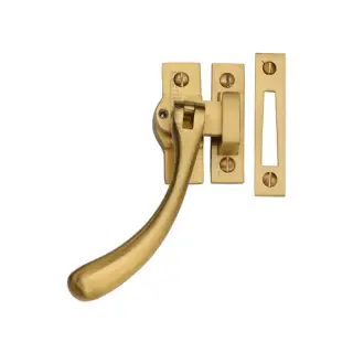 V1008L MP/HP-SB Heritage Brass Lockable Casement Window Fastener Ball Design  Satin Brass Finish