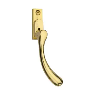 V1009L-RH-PB Heritage Brass Right-Handed Espagnolette Handle Ball Design Polished Brass finish