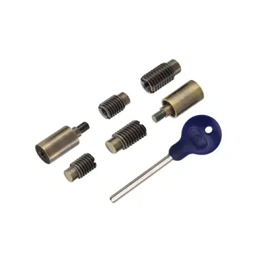 Click Here To Enlarge This Photo Of V1108-AT Heritage Brass Sash Window Stop (pair) with key Antique Brass