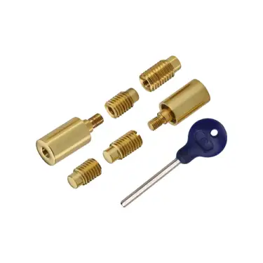 Click Here To Enlarge This Photo Of V1108-PB Heritage Brass Sash Window Stop (pair) with key Polished Brass