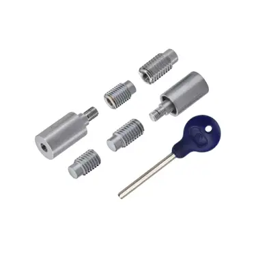 Click Here To Enlarge This Photo Of V1108-SC Heritage Brass Sash Window Stop (pair) with key Satin Chrome