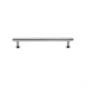 V4411 128-PC Heritage Brass Cabinet Pull Step Design with 16mm Rose 128mm ctc Polished Chrome finish
