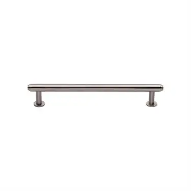 Click Here To Enlarge This Photo Of V4411 128-SN Heritage Brass Cabinet Pull Step Design with 16mm Rose 128mm ctc Satin Nickel finish