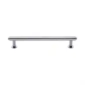 V4411 160-PC Heritage Brass Cabinet Pull Step Design with 16mm Rose 160mm ctc Polished Chrome finish