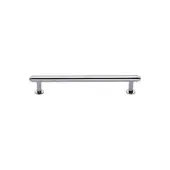 V4411 96-PC Heritage Brass Cabinet Pull Step Design with 16mm Rose 96mm ctc Polished Chrome finish