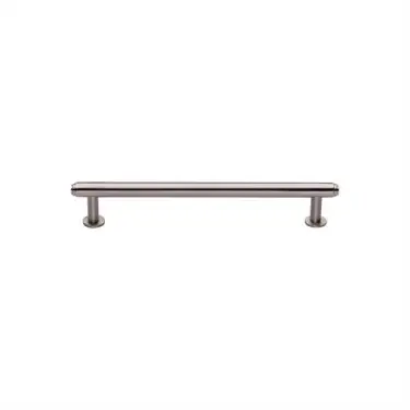 Click Here To Enlarge This Photo Of V4411 96-SN Heritage Brass Cabinet Pull Step Design with 16mm Rose 96mm ctc Satin Nickel finish