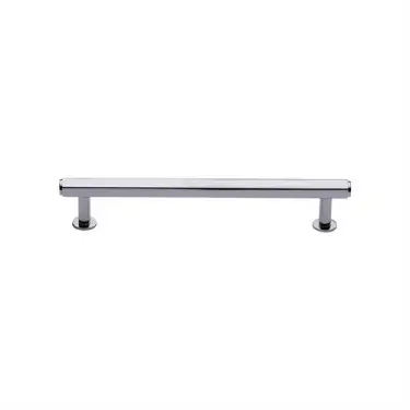 Click Here To Enlarge This Photo Of V4423 128-PC Heritage Brass Cabinet Pull Hexagon Design with 16mm Rose 128mm ctc Polished Chrome finish